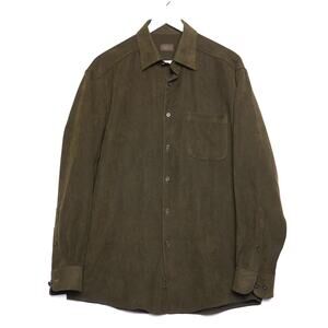 Talbot's‎ Mens Green Corduroy Overshirt Size Medium
